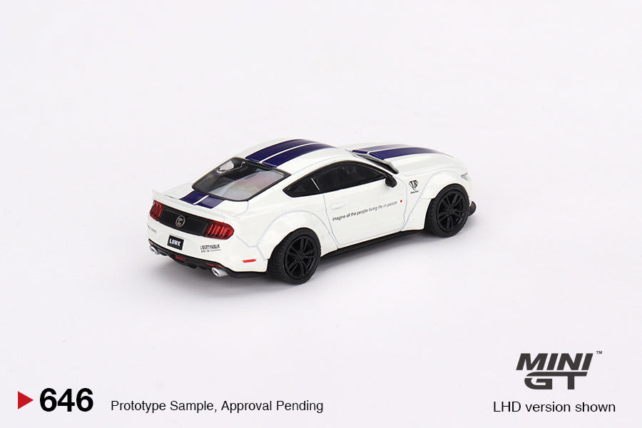 Mini-GT FORD MUSTANG GT LB-WORKS White 1:64 #646 - Collectors World Toys