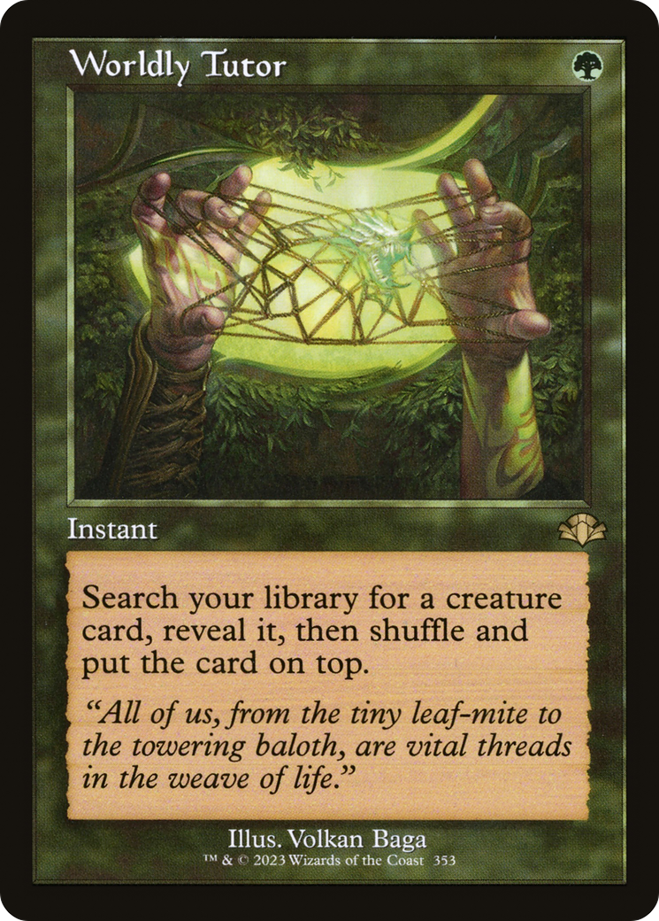Worldly Tutor (DMR-353) - Dominaria Remastered