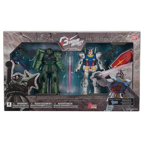 Bandai 2021 Con Ex Gundam Infinity Epic Battle Rx-78 & Zaku Action Figure 2 Pack Hover Image