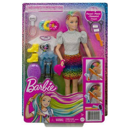 Barbie Leopard Rainbow Hair Doll Main image
