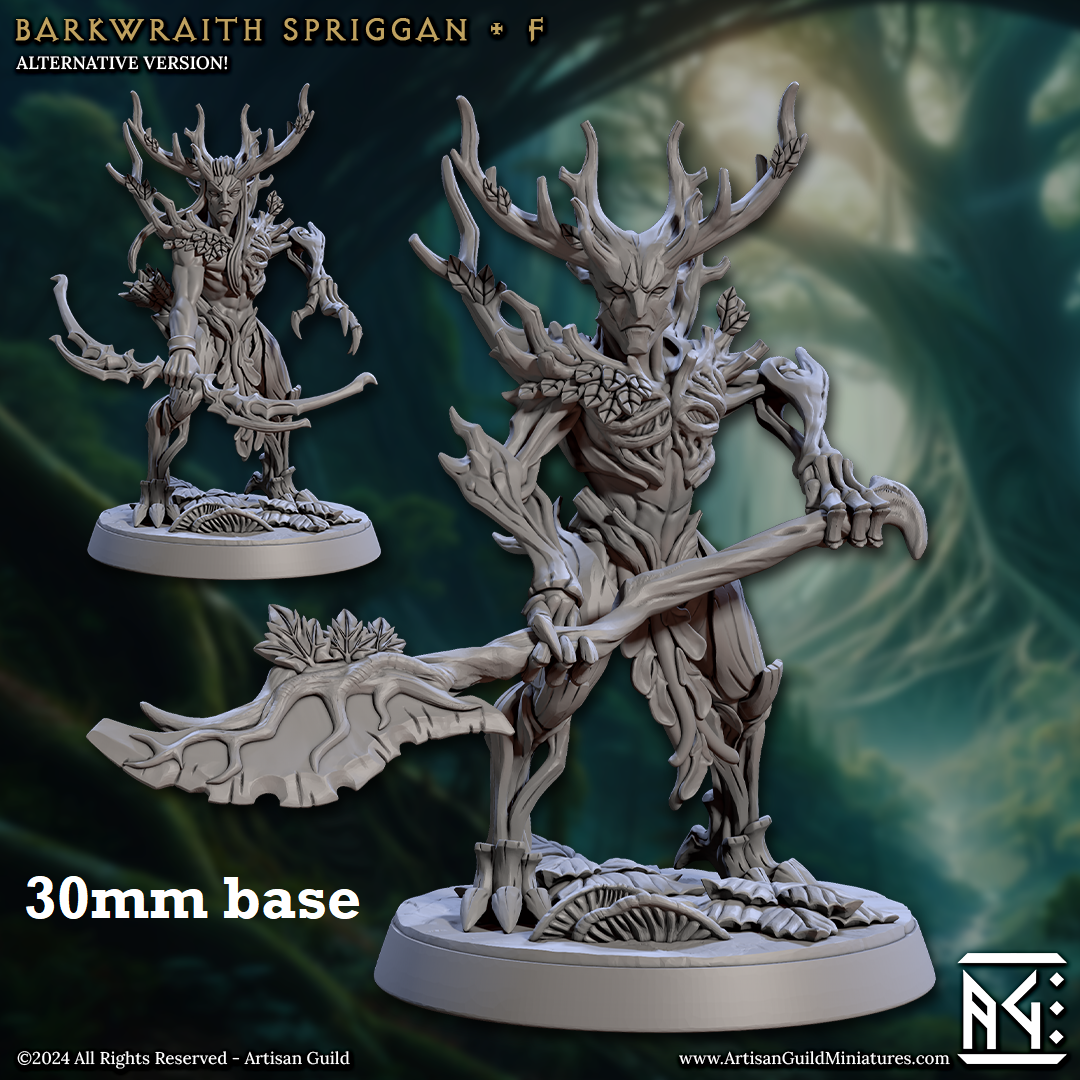 Barkwraith Spriggan: Sculpt F (Male Treefolk Ranger / Warrior)