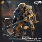 Baz "Smiley" Armstrong, Sharkman Enforcer (Male Sharkfolk Pirate) -