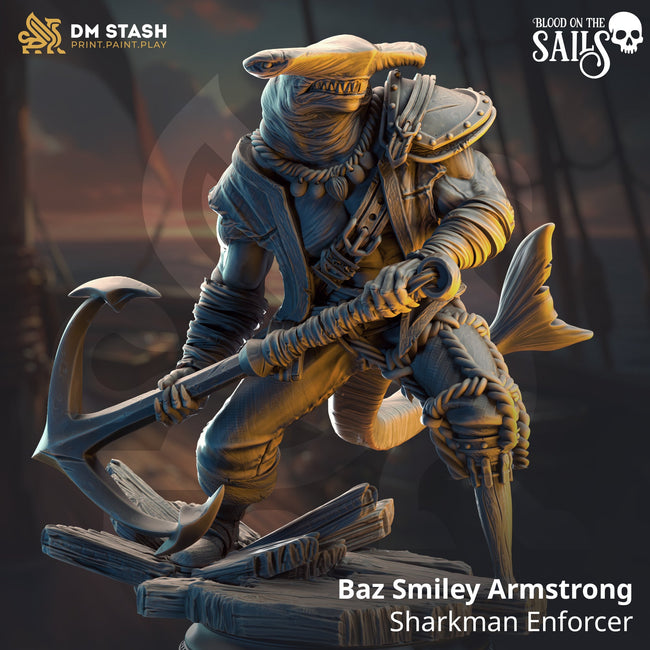 Baz "Smiley" Armstrong, Sharkman Enforcer (Male Sharkfolk Pirate) - Hover Image