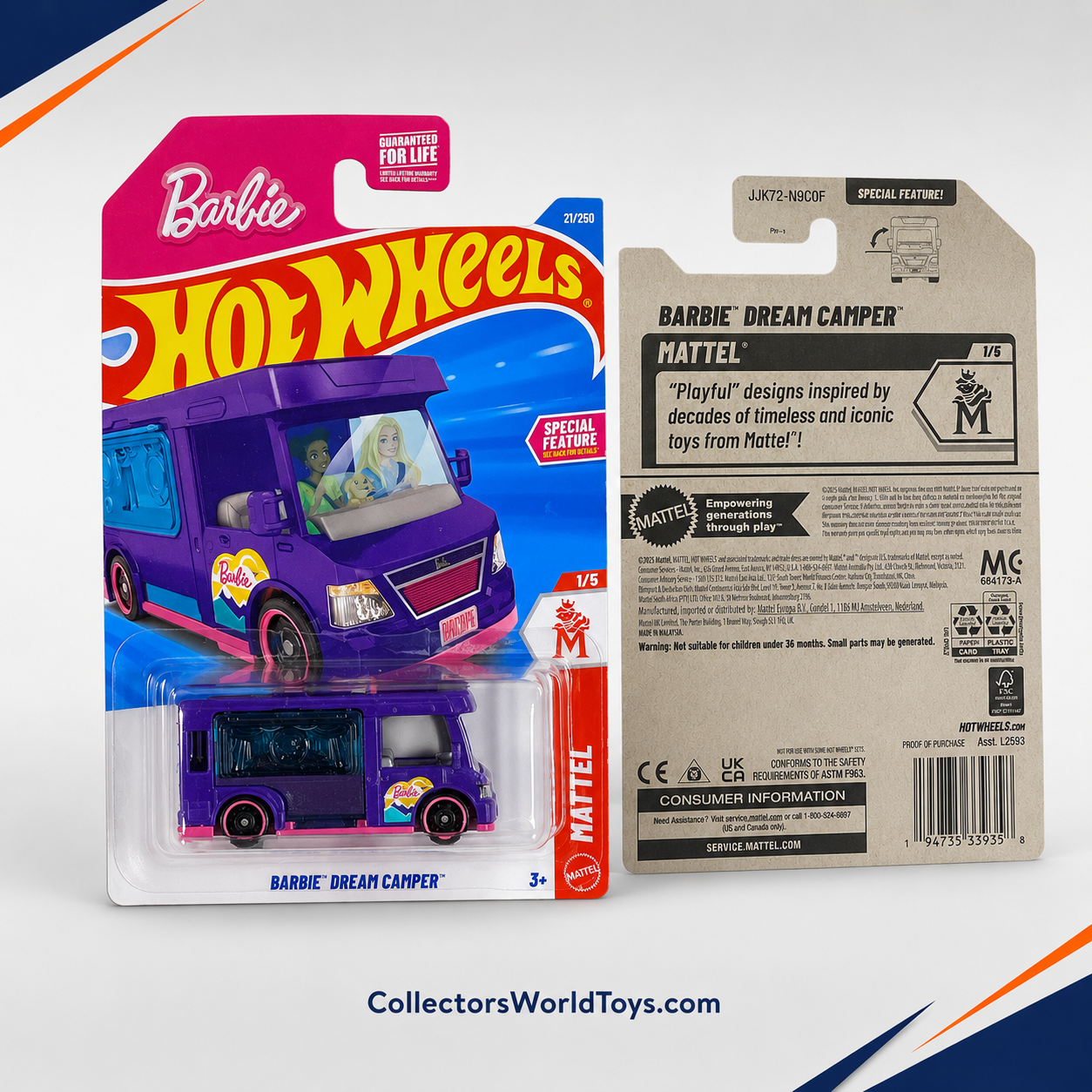 Hot Wheels Barbie Dream Camper | Mattel Series 1/5 - 21/250
