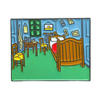 Bedroom in Arles by Vincent van Gogh Enamel Pin - Today is Art Day