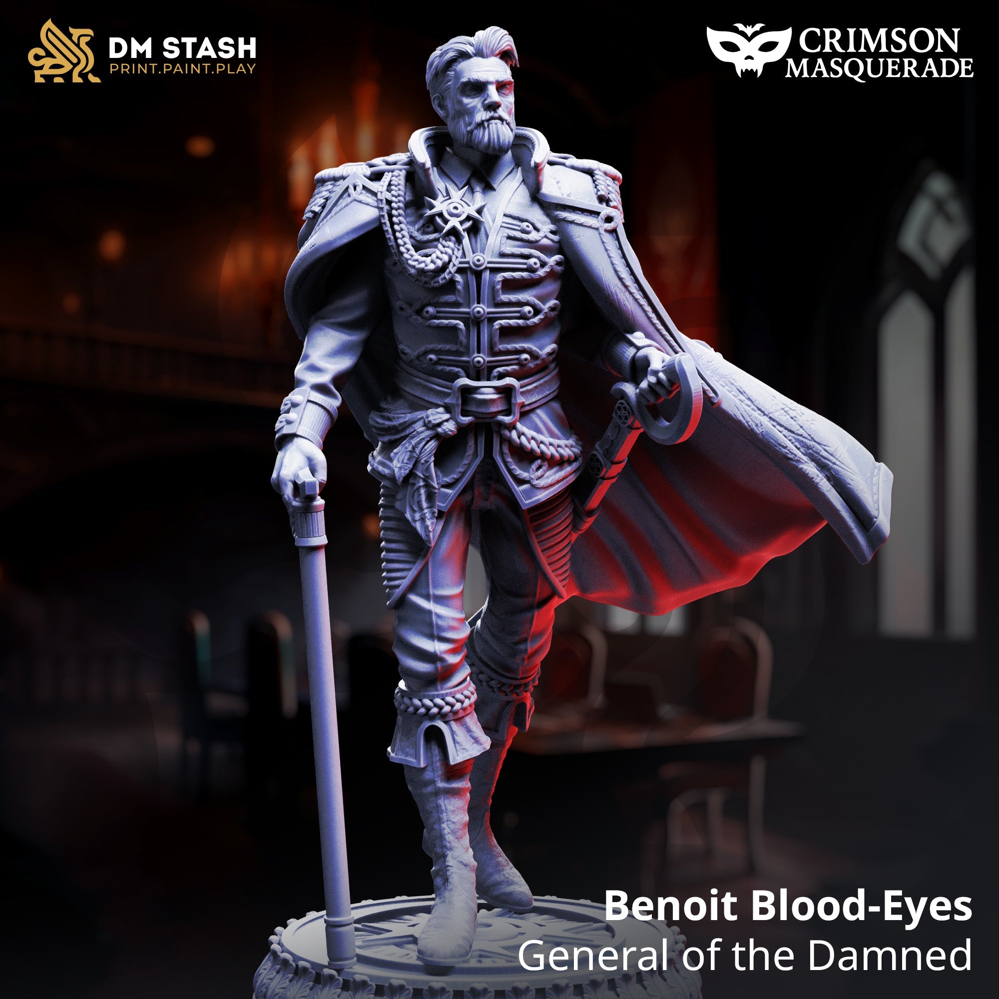 Benoit Blood-Eyes, General of the Damned (Male Vampire Soldier) Main image