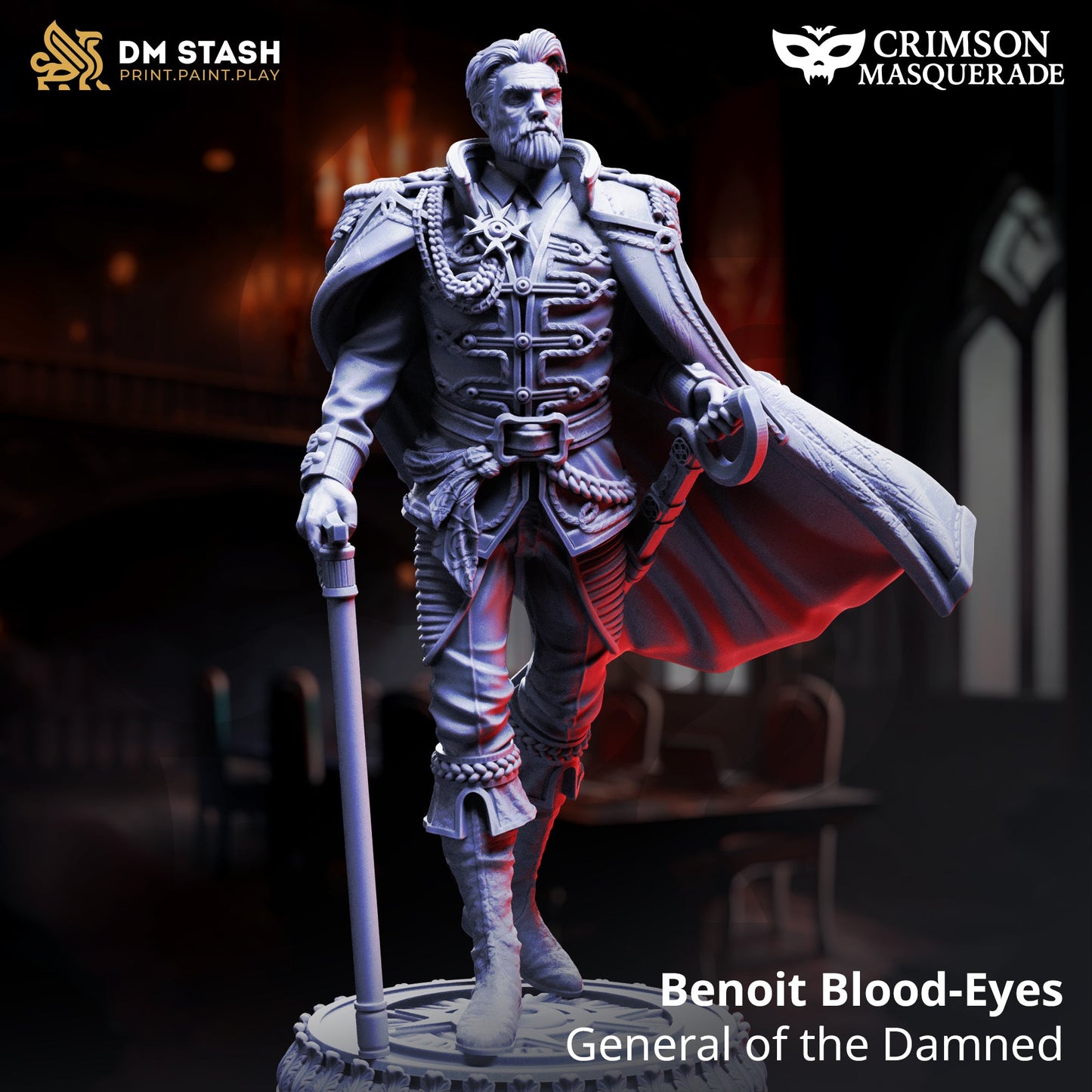 Benoit Blood-Eyes, General of the Damned (Male Vampire Soldier)