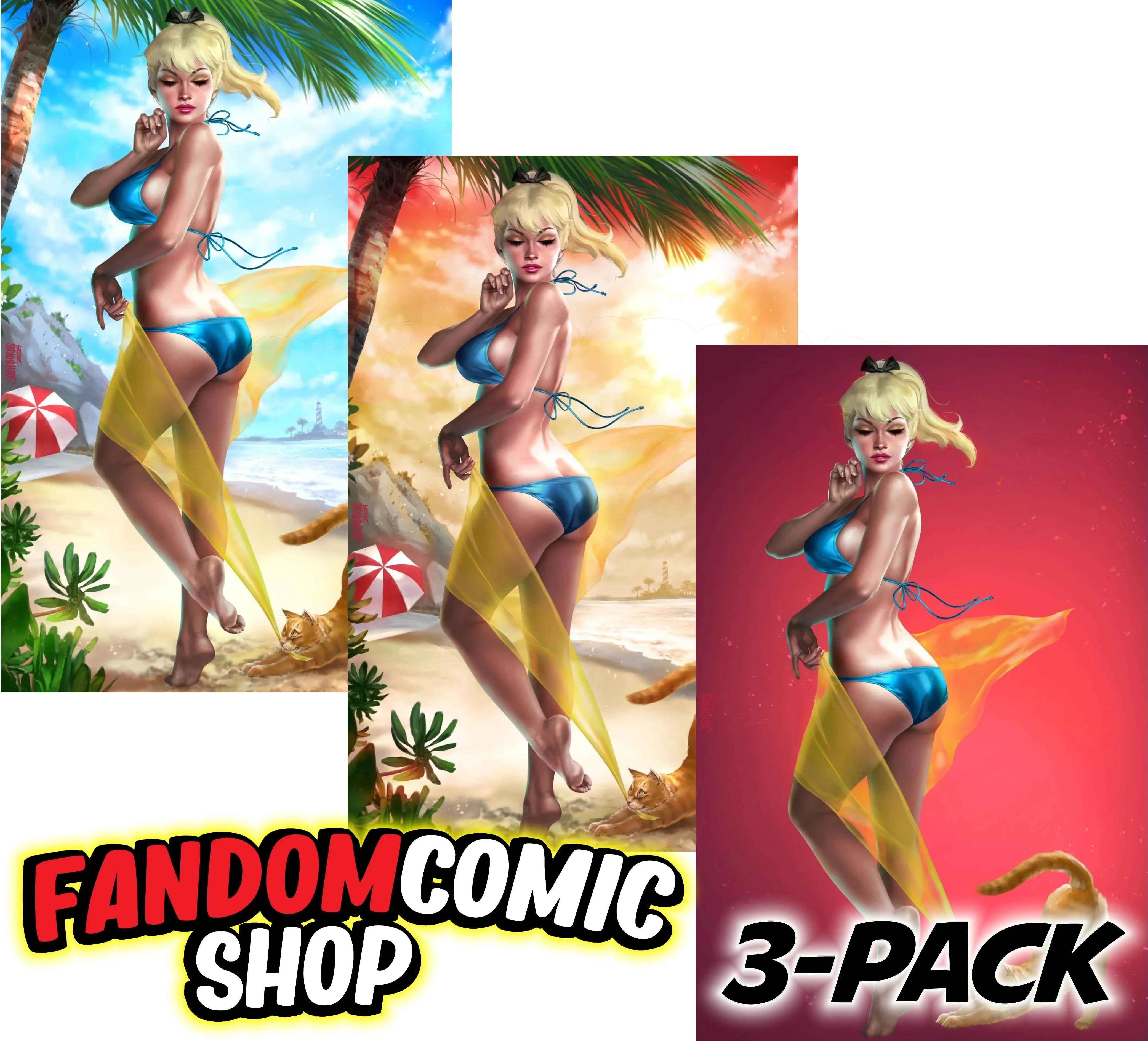 BETTY & VERONICA SUMMER SPECTACULAR #1 (JOSH BURNS EXCLUSIVE BETTY COPPERTONE HOMAGE VIRGIN VARIANT A,B,C SET) ~ ARCHIE Main image