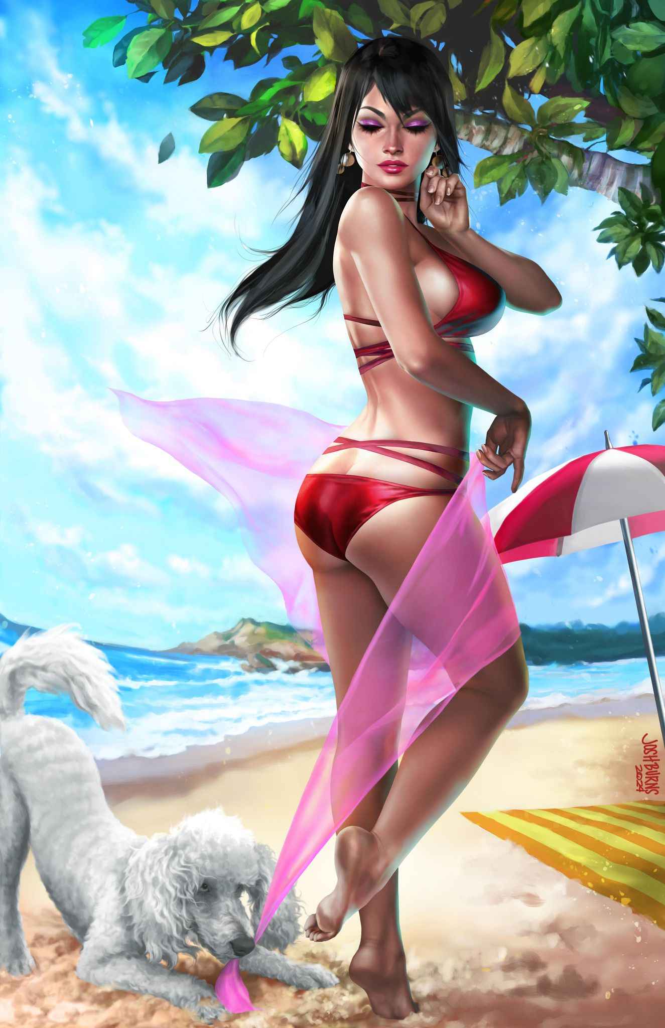 BETTY & VERONICA SUMMER SPECTACULAR #1 (JOSH BURNS EXCLUSIVE VERONICA COPPERTONE HOMAGE VIRGIN VARIANT A) ~ ARCHIE Main image