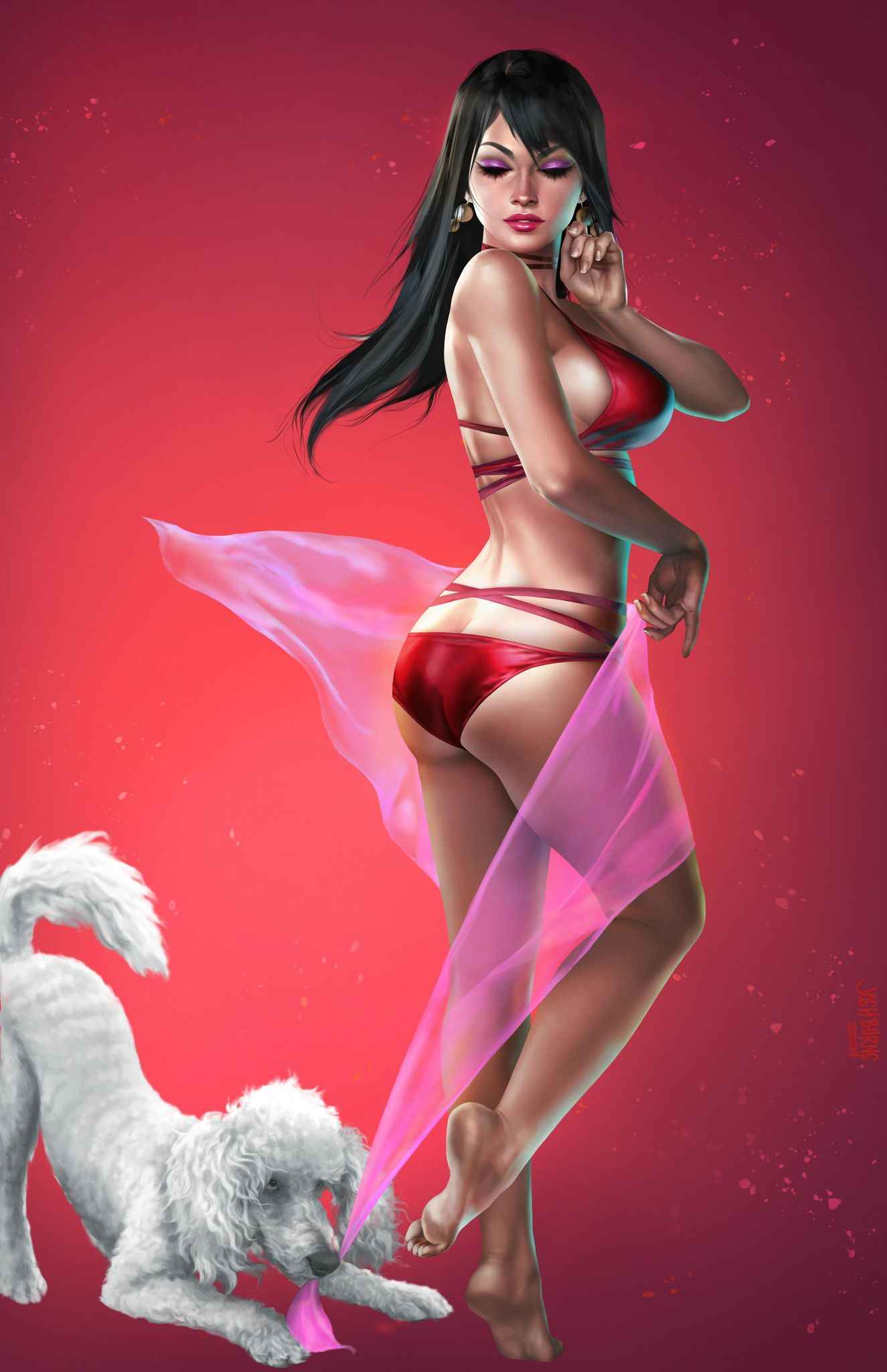 BETTY & VERONICA SUMMER SPECTACULAR #1 (JOSH BURNS EXCLUSIVE VERONICA COPPERTONE HOMAGE VIRGIN VARIANT C) ~ ARCHIE Main image