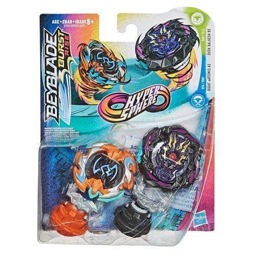 Beyblade Burst Rise Hyper Sphere Dual Packs - Choose your Beyblade Right Artemis A5 & Dusk Balkesh B5