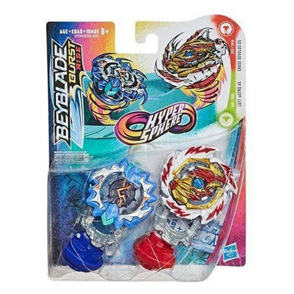 Beyblade Burst Rise Hyper Sphere Dual Packs - Choose your Beyblade Left Astro A5 & Erase Devolos D5