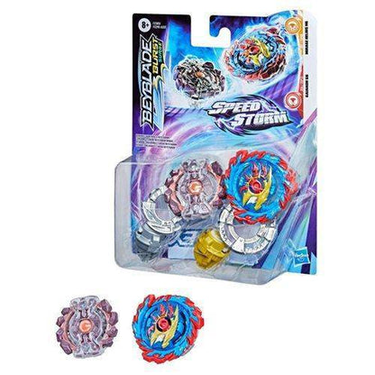 Beyblade Burst Surge Speedstorm Dual Pack - Choose your Beyblade Mirage Helios H6 & Gaianon G6