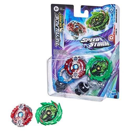 Beyblade Burst Surge Speedstorm Dual Pack - Choose your Beyblade Tyros T6 & Origin Achilles A6