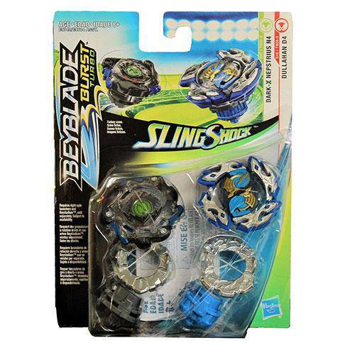 Beyblade Burst Turbo Slingshock Dual Pack - Choose your Beyblade NEPSTRIUS N4 & DULLAHAN D4