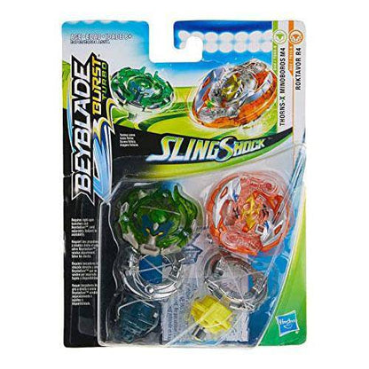 Beyblade Burst Turbo Slingshock Dual Pack - Choose your Beyblade ROKTAVOR R4 AND MINOBOROS M4