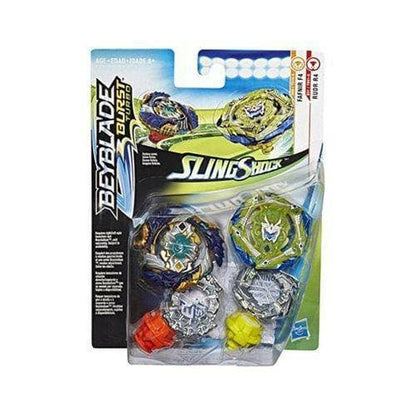 Beyblade Burst Turbo Slingshock Dual Pack - Choose your Beyblade Fafnir F4 & Rudr R4