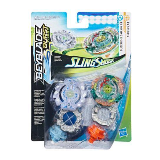 Beyblade Burst Turbo Slingshock Dual Pack - Choose your Beyblade KERBEUS K4 AND GIANON G4