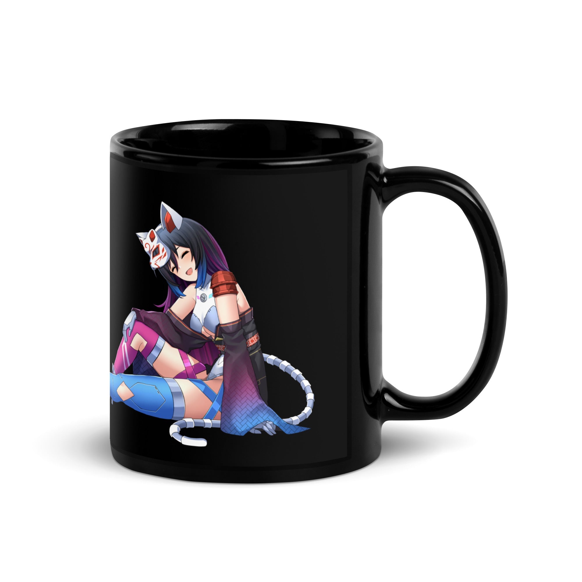 Neko Alley Anime Black Glossy Mug - Collectors World Toys Main image