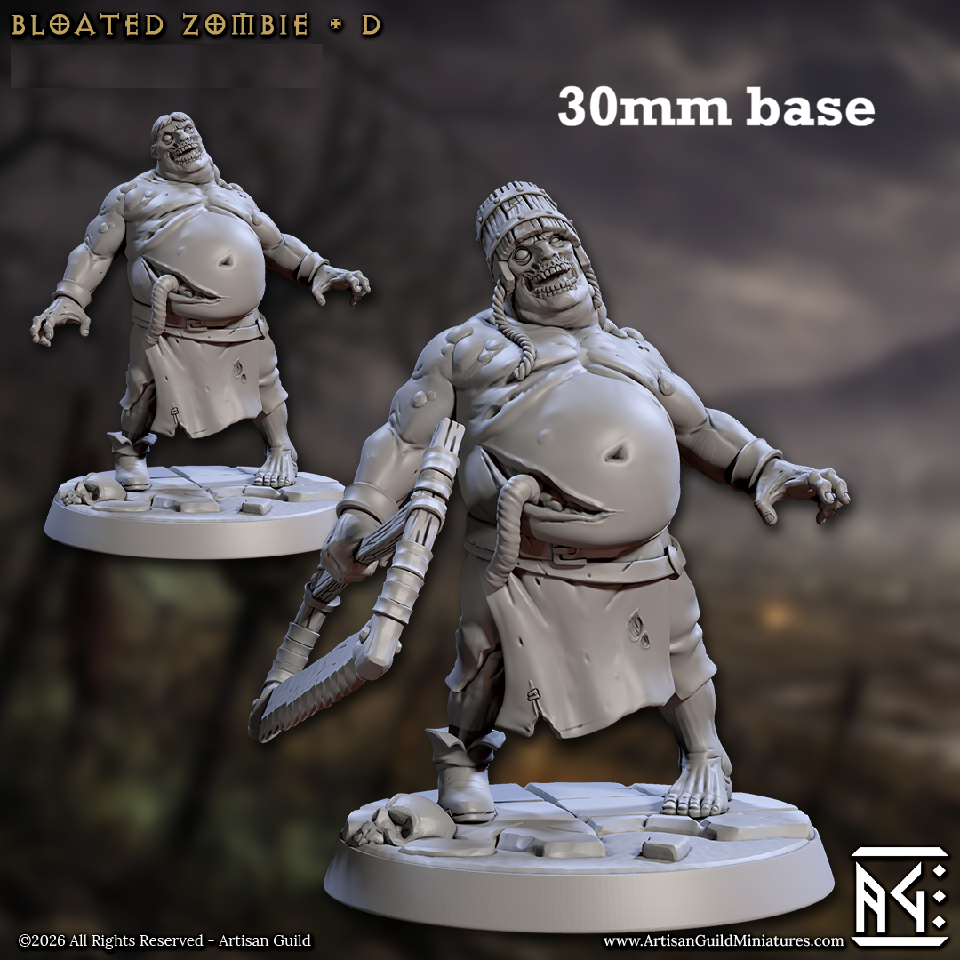 Bloated Zombie: Sculpt D (Male Zombie)
