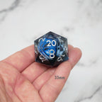 Blue Slaadi's Eye - Giant D20 Moving Eye DnD Dice | Acrylic RPG Gaming Dice - Collectors World Toys