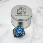 Blue Slaadi's Eye - Giant D20 Moving Eye DnD Dice | Acrylic RPG Gaming Dice - Collectors World Toys