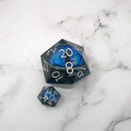 Blue Slaadi's Eye - Giant D20 Moving Eye DnD Dice | Acrylic RPG Gaming Dice - Collectors World Toys