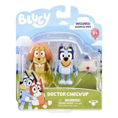 Bluey 2 Pack Figures - Select Figure(s)s Doctor Checkup (Indy & Bluey)