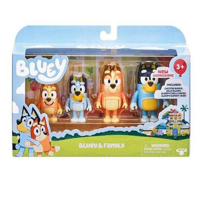 Bluey 4 Pack Figures - Select Figure(s) Bluey & Family(New Expressions)