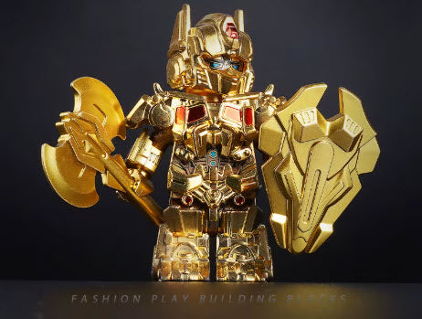 Gold Cyber Commander Custom Minifig - Collectors World Toys