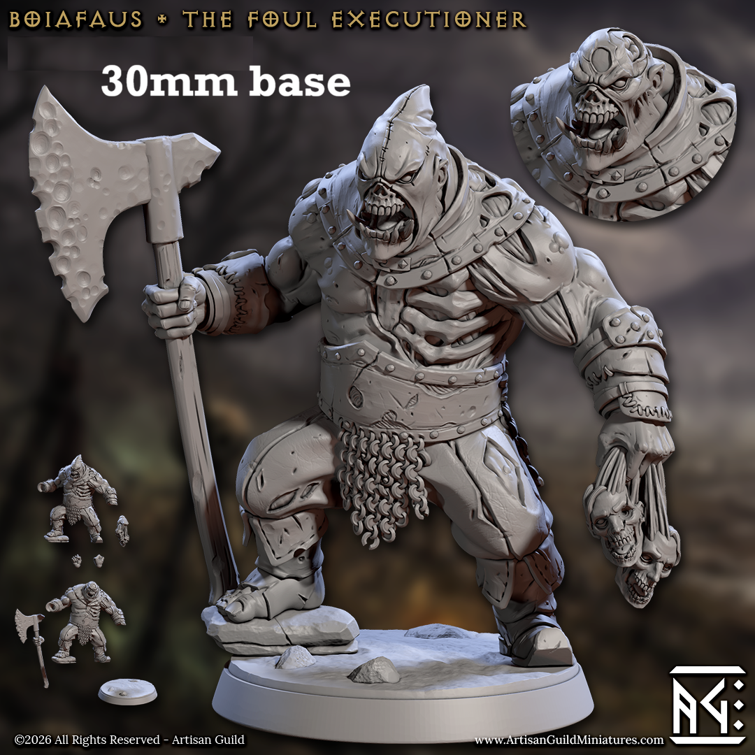 Boiafaus, the Foul Executioner (Male Half-Ogre Zombie)