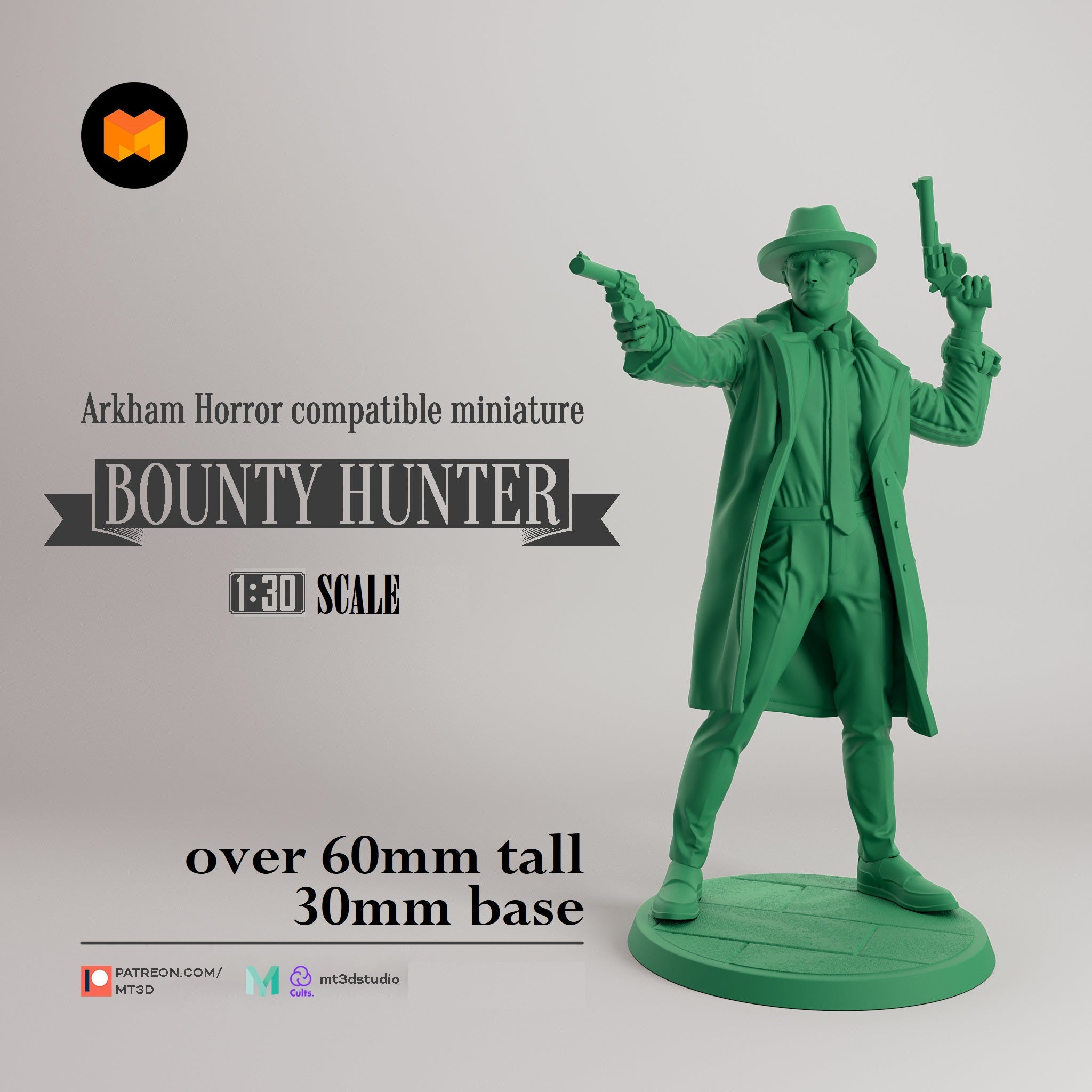 Arkham Compatible Investigator: The Bounty Hunter (Tony Morgan) Main image