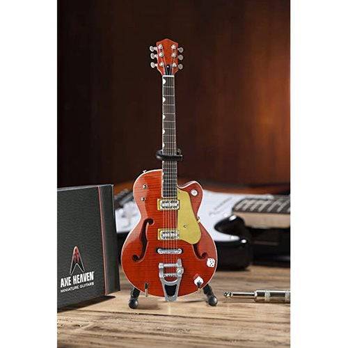 Brian Setzer Nashville Orange Dice Hollow Body Miniature Guitar Replica Secondary image