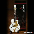 Brian Setzer White Hollow Body Miniature Guitar Replica