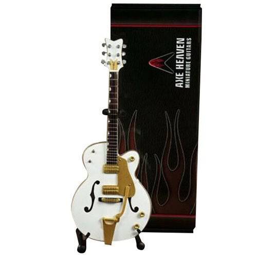 Brian Setzer White Hollow Body Miniature Guitar Replica Main image