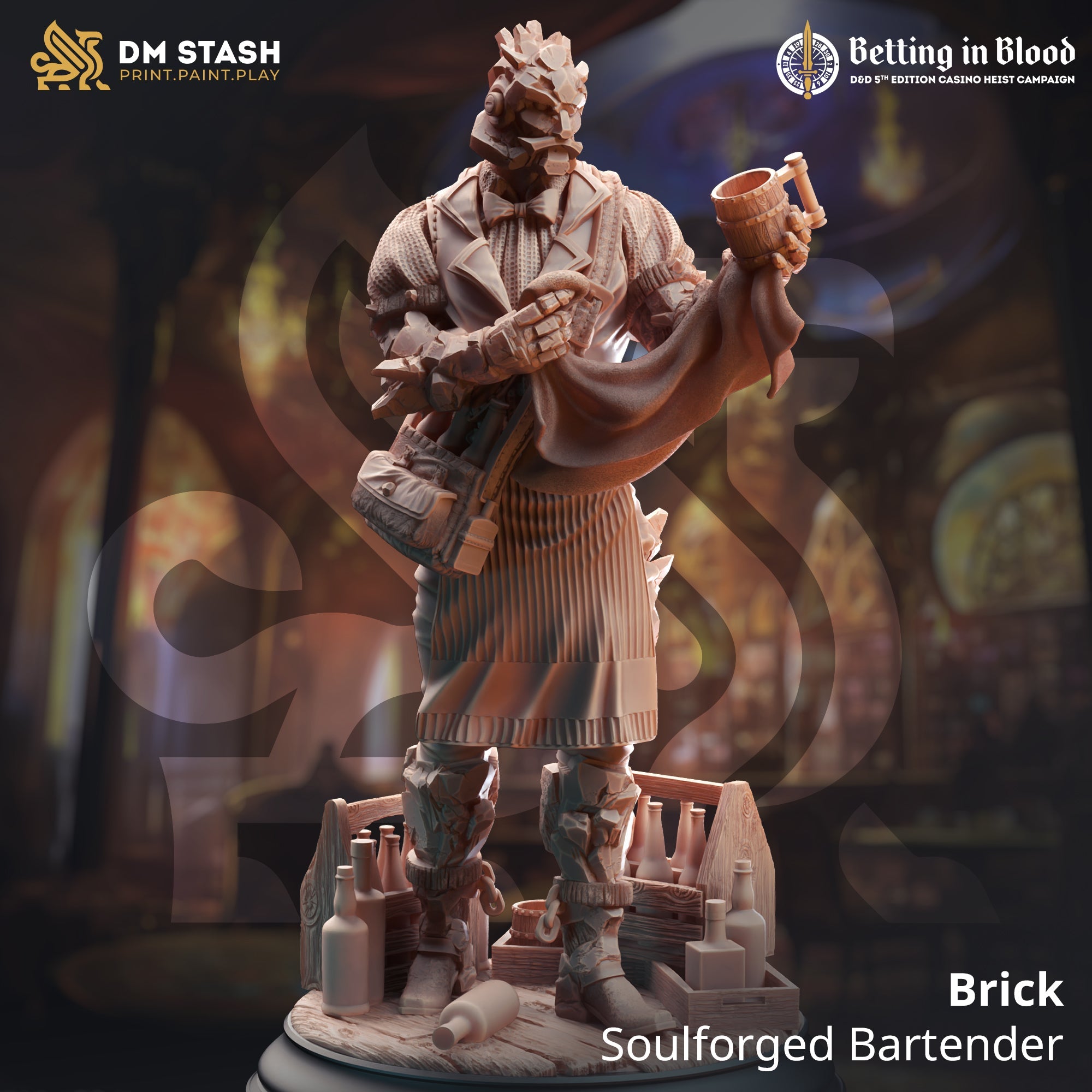 Brick, Soulforged Bartender (Male Warforged Fighter) Main image