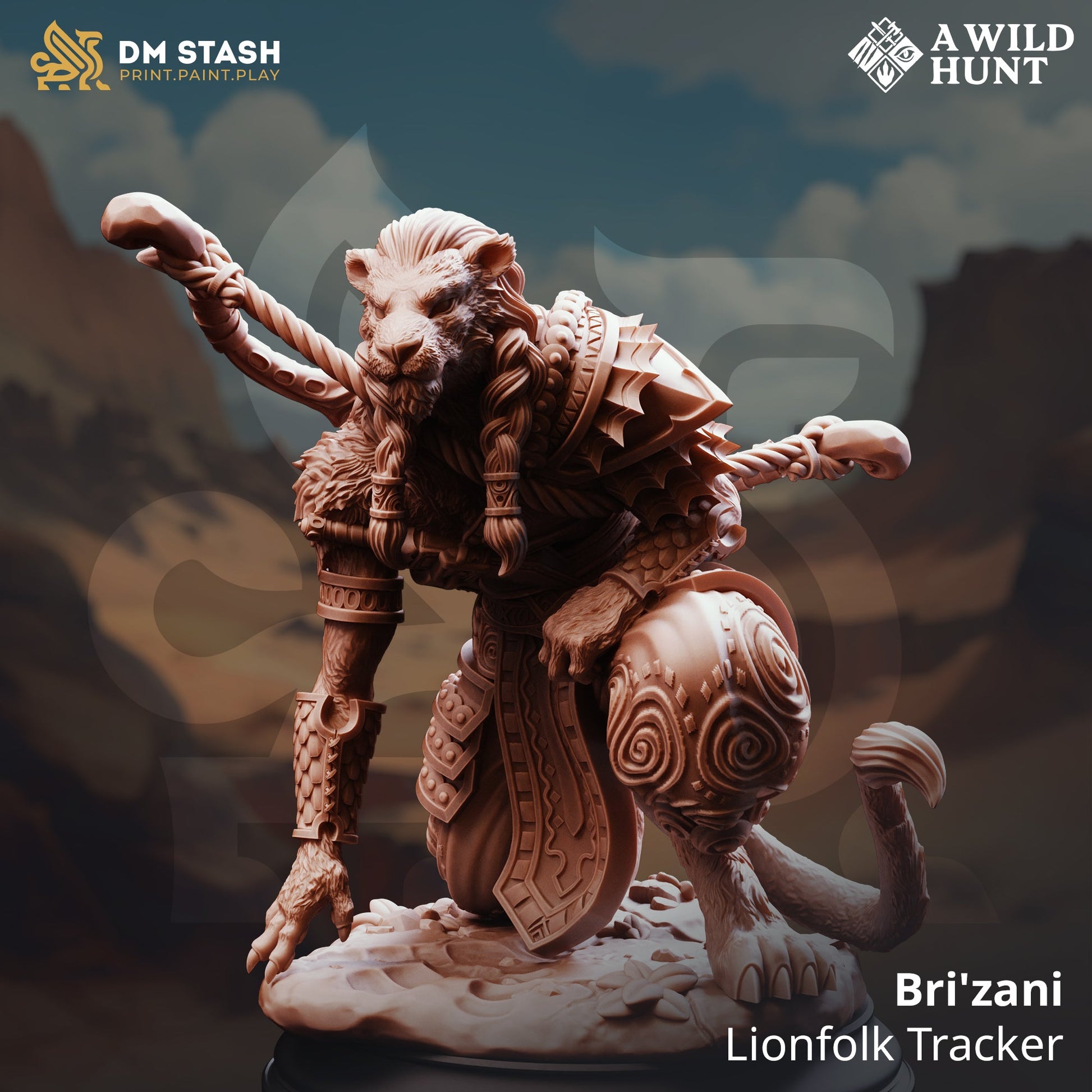 Bri'zani, Lionfolk Tracker (Male Leonin Ranger)