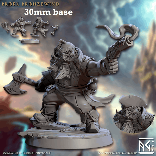 Brokk Bronzewind (Male Dwarf Pirate) Hover Image