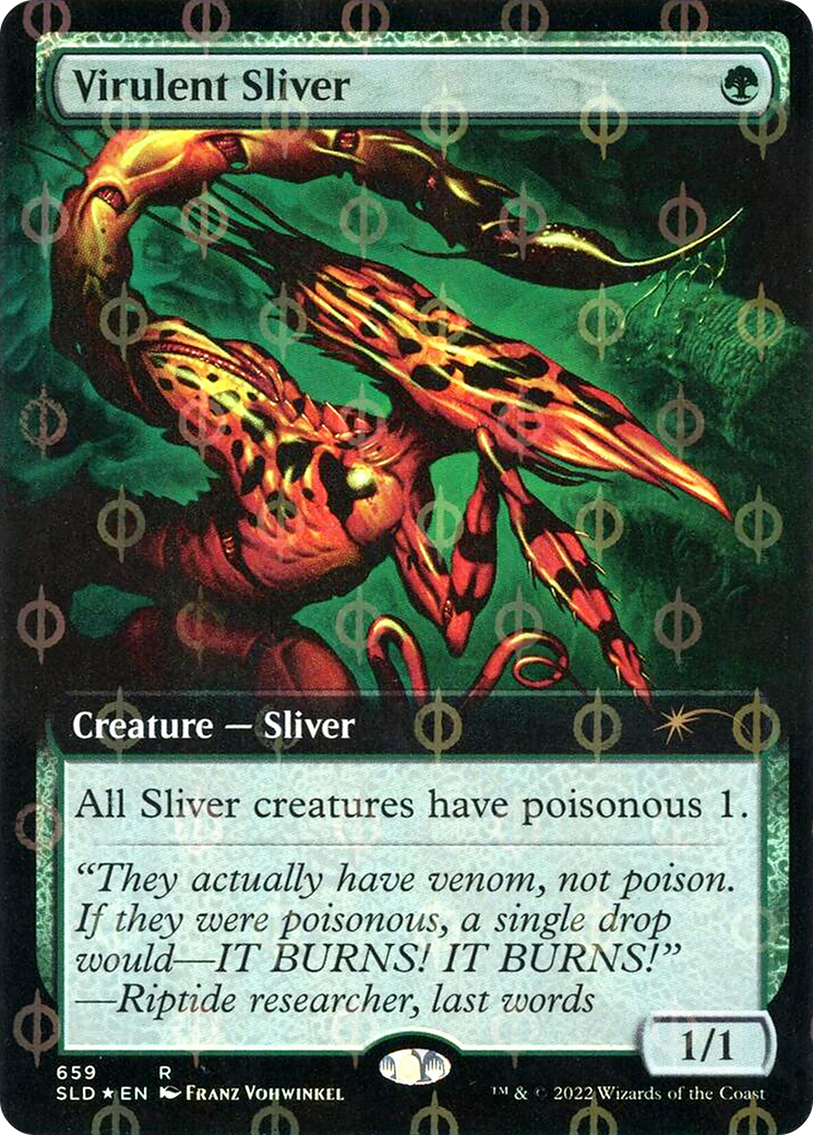 Virulent Sliver (SLD-659Φ) - Secret Lair Drop: (Extended Art) Foil