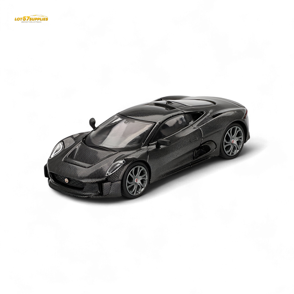 Mini-GT Jaguar C-X75 Test Car - Carbon Fiber #997 1:64 MGT00997