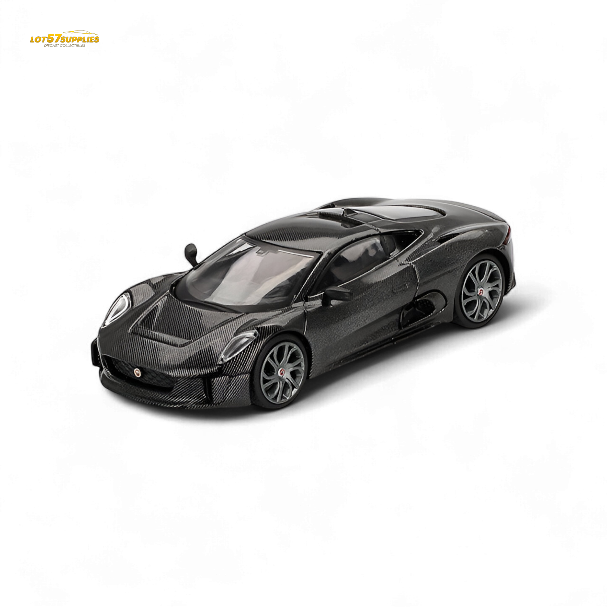 Mini-GT Jaguar C-X75 Test Car - Carbon Fiber #997 1:64 MGT00997