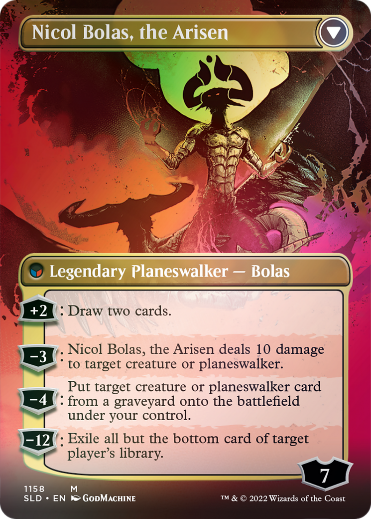 Nicol Bolas, the Ravager // Nicol Bolas, the Arisen (SLD-1158) - Secret Lair Drop (Borderless) Foil