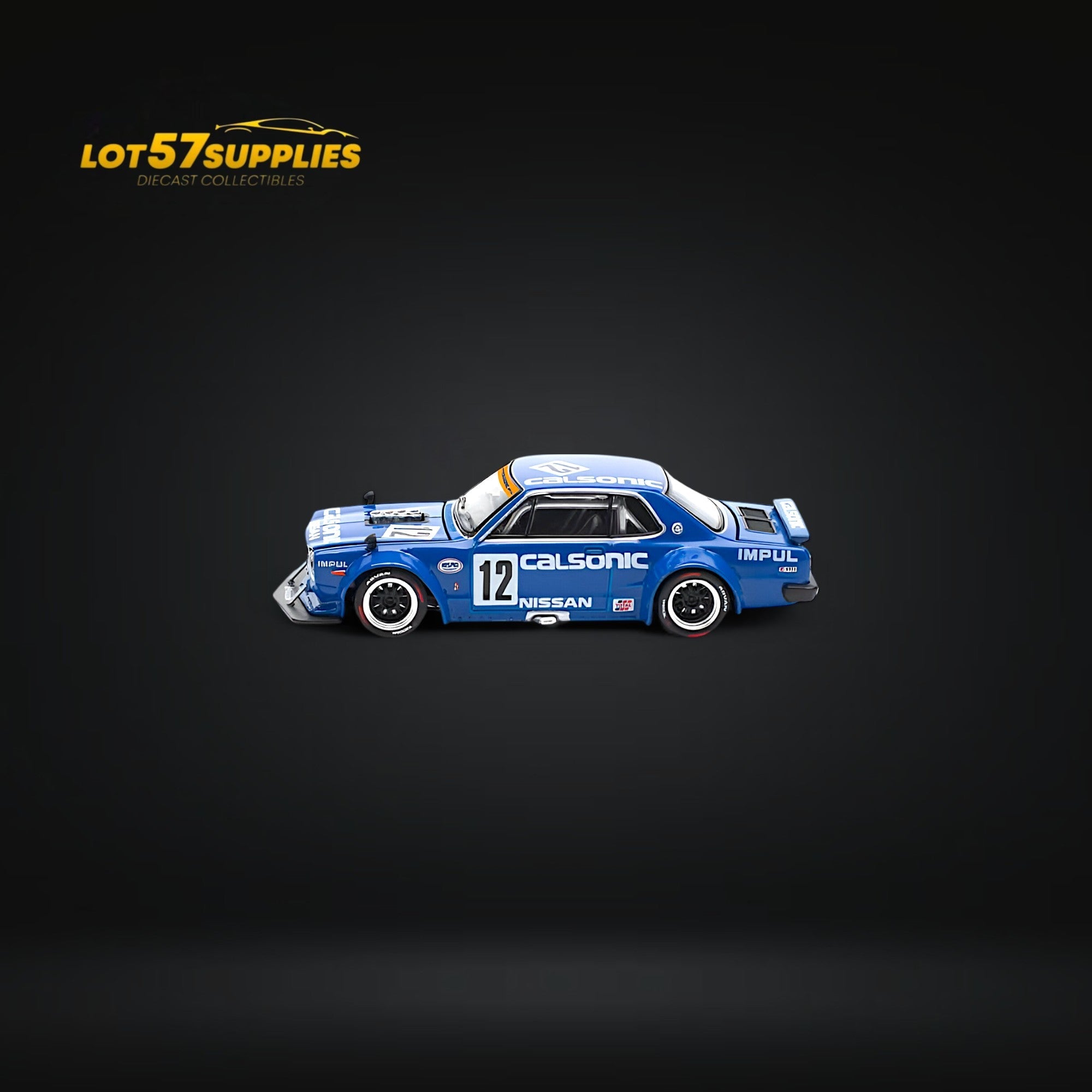 (Pre-Order) PopRace Skyline GT-R V8 Drift (Hakosuka) - Calsonic Blue 1:64 - Collectors World Toys