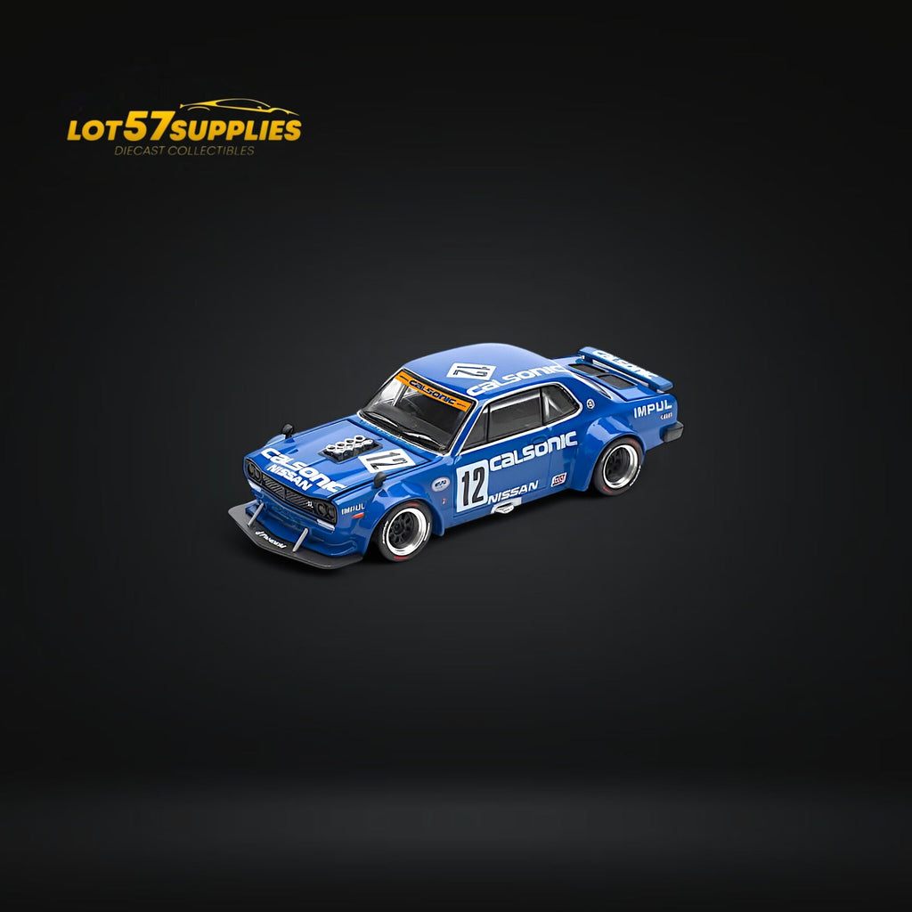 (Pre-Order) PopRace Skyline GT-R V8 Drift (Hakosuka) - Calsonic Blue 1:64 - Collectors World Toys