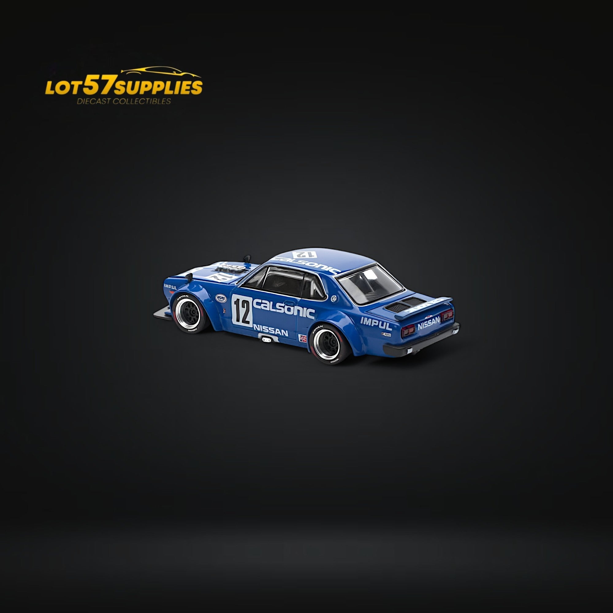 (Pre-Order) PopRace Skyline GT-R V8 Drift (Hakosuka) - Calsonic Blue 1:64 - Collectors World Toys