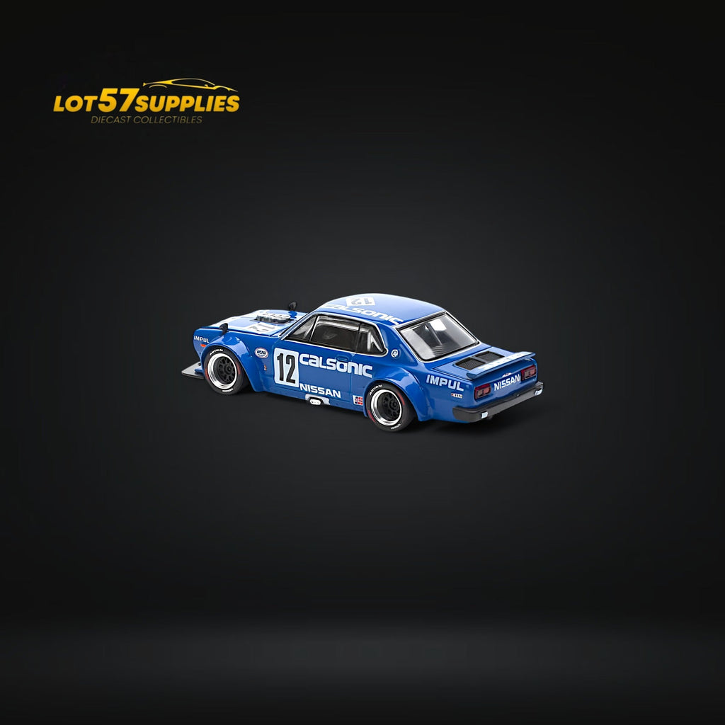 (Pre-Order) PopRace Skyline GT-R V8 Drift (Hakosuka) - Calsonic Blue 1:64 - Collectors World Toys
