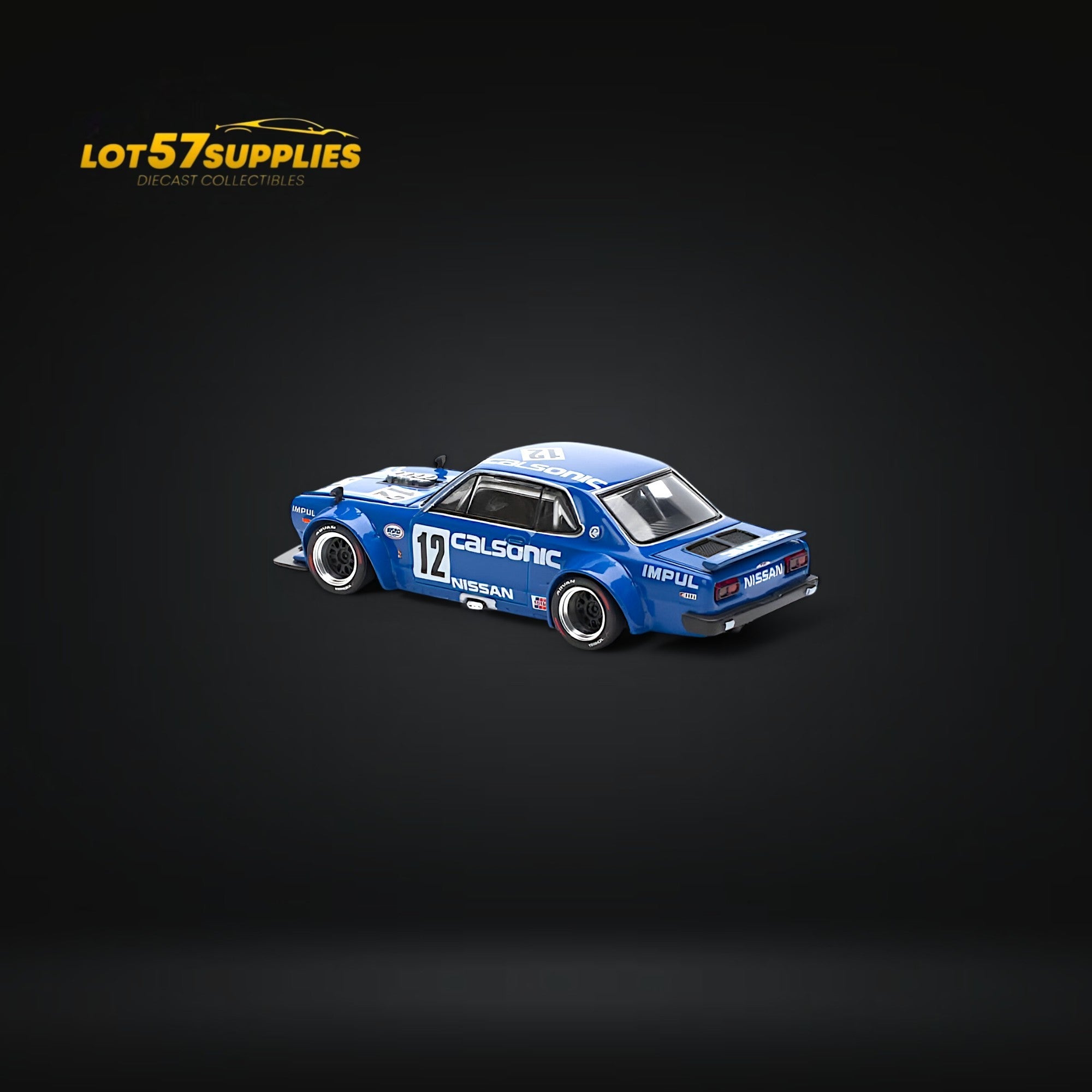(Pre-Order) PopRace Skyline GT-R V8 Drift (Hakosuka) - Calsonic Blue 1:64 - Collectors World Toys