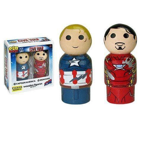Captain America: Civil War Captain America vs. Iron Man Pin Mate Wooden Figure S Main image