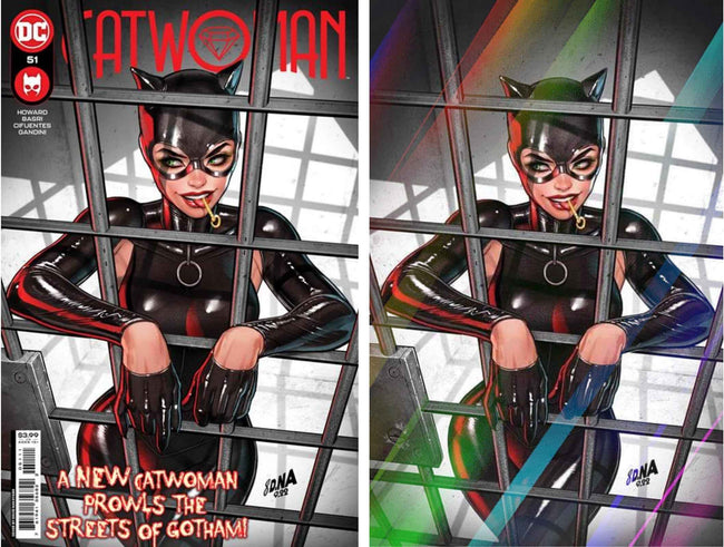 CATWOMAN #51 (DAVID NAKAYAMA COVER A & EXCLUSIVE FOIL VIRGIN VARIANT)(2023) Hover Image