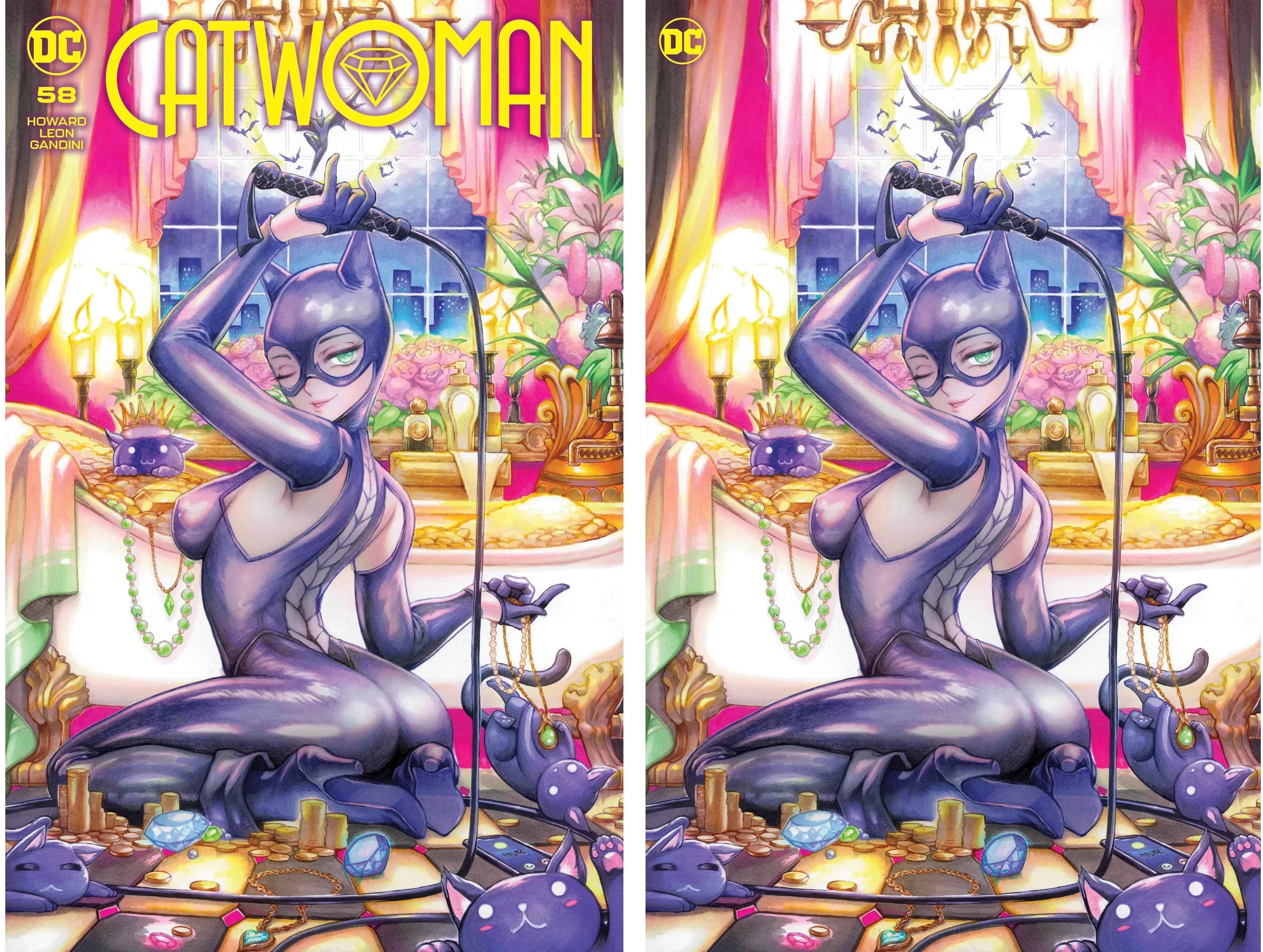 CATWOMAN #58 (RACHTA LIN EXCLUSIVE TRADE/VIRGIN VARIANT SET)(2023) ~ DC Comics Main image
